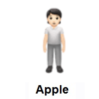 Person Standing: Light Skin Tone on Apple iOS
