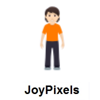 Person Standing: Light Skin Tone on JoyPixels