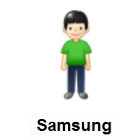 Person Standing: Light Skin Tone on Samsung