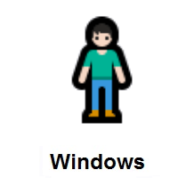 Person Standing: Light Skin Tone on Microsoft Windows