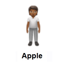 Person Standing: Medium-Dark Skin Tone on Apple iOS