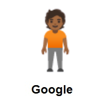Person Standing: Medium-Dark Skin Tone on Google Android