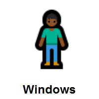 Person Standing: Medium-Dark Skin Tone on Microsoft Windows