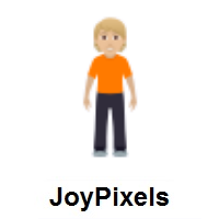 Person Standing: Medium-Light Skin Tone on JoyPixels