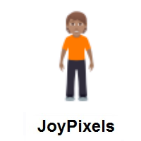 Person Standing: Medium Skin Tone on JoyPixels