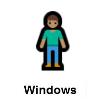 Person Standing: Medium Skin Tone on Microsoft Windows