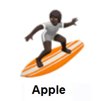Person Surfing: Dark Skin Tone on Apple iOS