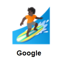 Person Surfing: Dark Skin Tone on Google Android