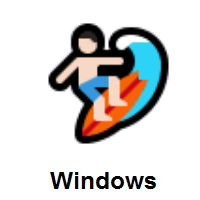 Person Surfing: Light Skin Tone on Microsoft Windows