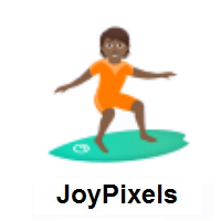 Person Surfing: Medium-Dark Skin Tone on JoyPixels