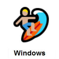 Person Surfing: Medium-Light Skin Tone on Microsoft Windows