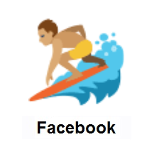 Person Surfing: Medium Skin Tone on Facebook