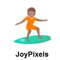 Person Surfing: Medium Skin Tone on JoyPixels