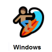 Person Surfing: Medium Skin Tone on Microsoft Windows