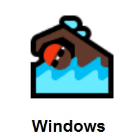 Person Swimming: Dark Skin Tone on Microsoft Windows