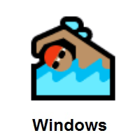 Person Swimming: Medium Skin Tone on Microsoft Windows