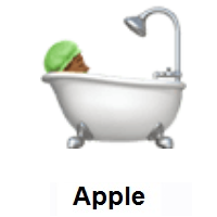 Person Taking Bath: Dark Skin Tone on Apple iOS
