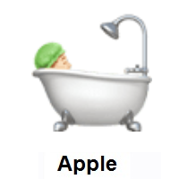 Person Taking Bath: Light Skin Tone on Apple iOS
