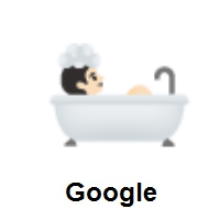Person Taking Bath: Light Skin Tone on Google Android