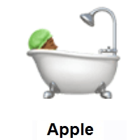 Person Taking Bath: Medium-Dark Skin Tone on Apple iOS