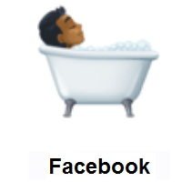 Person Taking Bath: Medium-Dark Skin Tone on Facebook