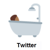 Person Taking Bath: Medium-Dark Skin Tone on Twitter Twemoji