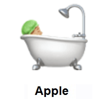 Person Taking Bath: Medium-Light Skin Tone on Apple iOS