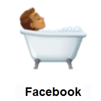 Person Taking Bath: Medium Skin Tone on Facebook
