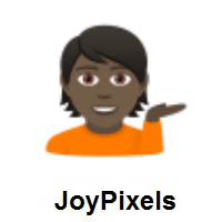 Person Tipping Hand: Dark Skin Tone on JoyPixels