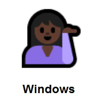 Person Tipping Hand: Dark Skin Tone on Microsoft Windows