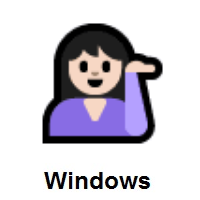 Person Tipping Hand: Light Skin Tone on Microsoft Windows