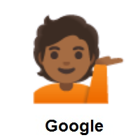 Person Tipping Hand: Medium-Dark Skin Tone on Google Android