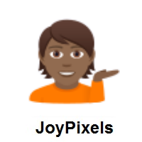 Person Tipping Hand: Medium-Dark Skin Tone on JoyPixels
