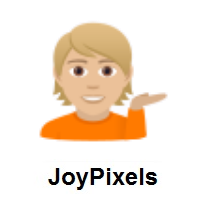 Person Tipping Hand: Medium-Light Skin Tone on JoyPixels