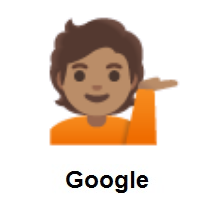 Person Tipping Hand: Medium Skin Tone on Google Android