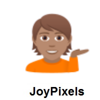 Person Tipping Hand: Medium Skin Tone on JoyPixels
