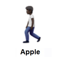 Person Walking: Dark Skin Tone on Apple iOS