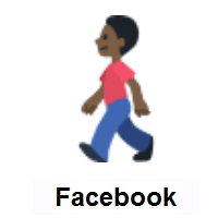 Person Walking: Dark Skin Tone on Facebook