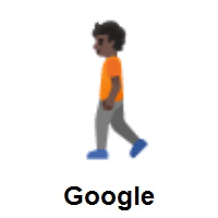 Person Walking: Dark Skin Tone on Google Android