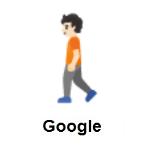 Person Walking: Light Skin Tone on Google Android