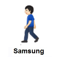 Person Walking: Light Skin Tone on Samsung
