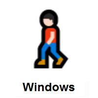 Person Walking: Light Skin Tone on Microsoft Windows