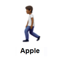Person Walking: Medium-Dark Skin Tone on Apple iOS