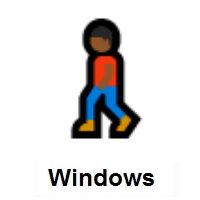 Person Walking: Medium-Dark Skin Tone on Microsoft Windows