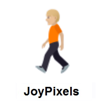 Person Walking: Medium-Light Skin Tone on JoyPixels