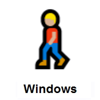 Person Walking: Medium-Light Skin Tone on Microsoft Windows