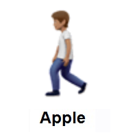 Person Walking: Medium Skin Tone on Apple iOS