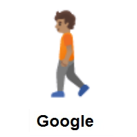 Person Walking: Medium Skin Tone on Google Android