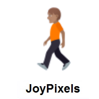 Person Walking: Medium Skin Tone on JoyPixels