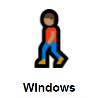 Person Walking: Medium Skin Tone on Microsoft Windows